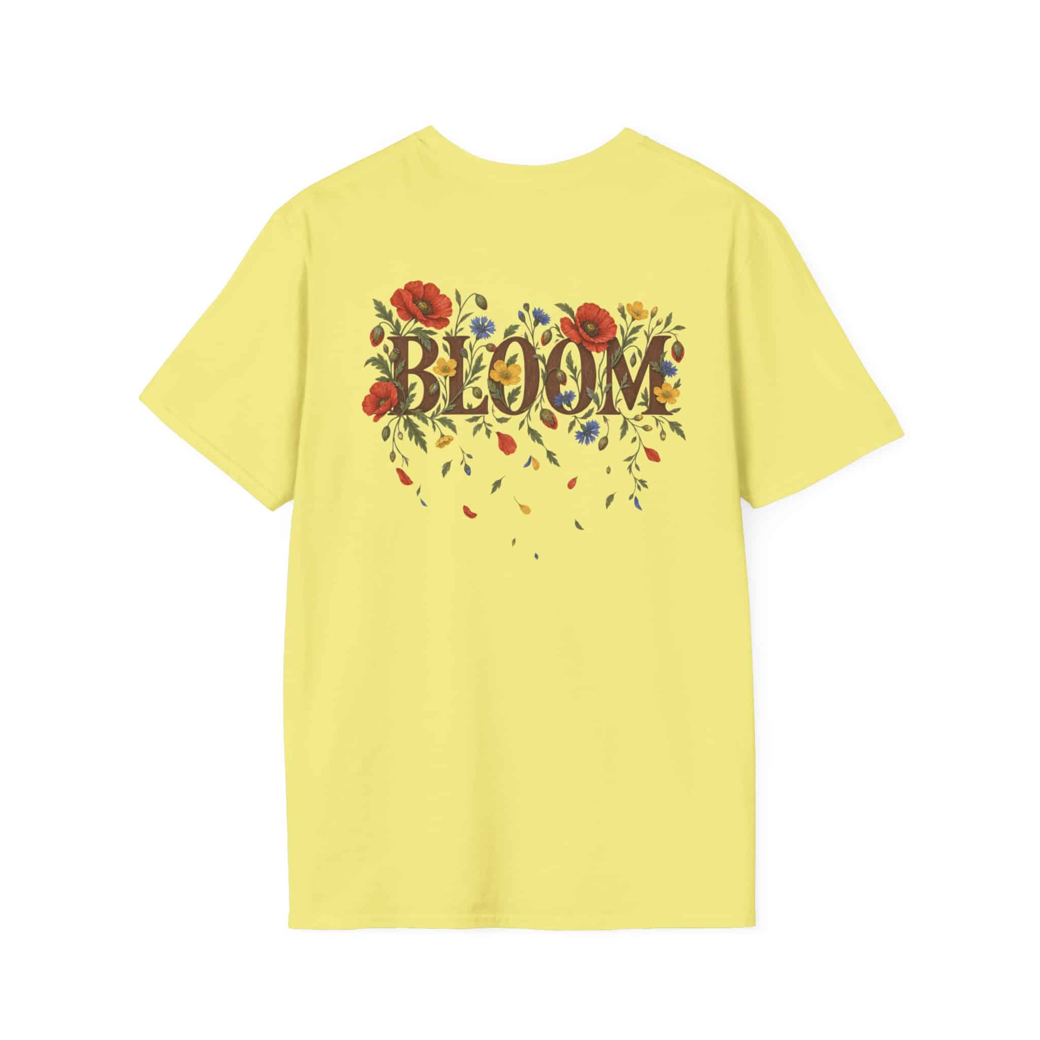 Bloom Where You Are Planted Unisex Softstyle T-Shirt - Wildflower Quote Graphic Tee - Image 24