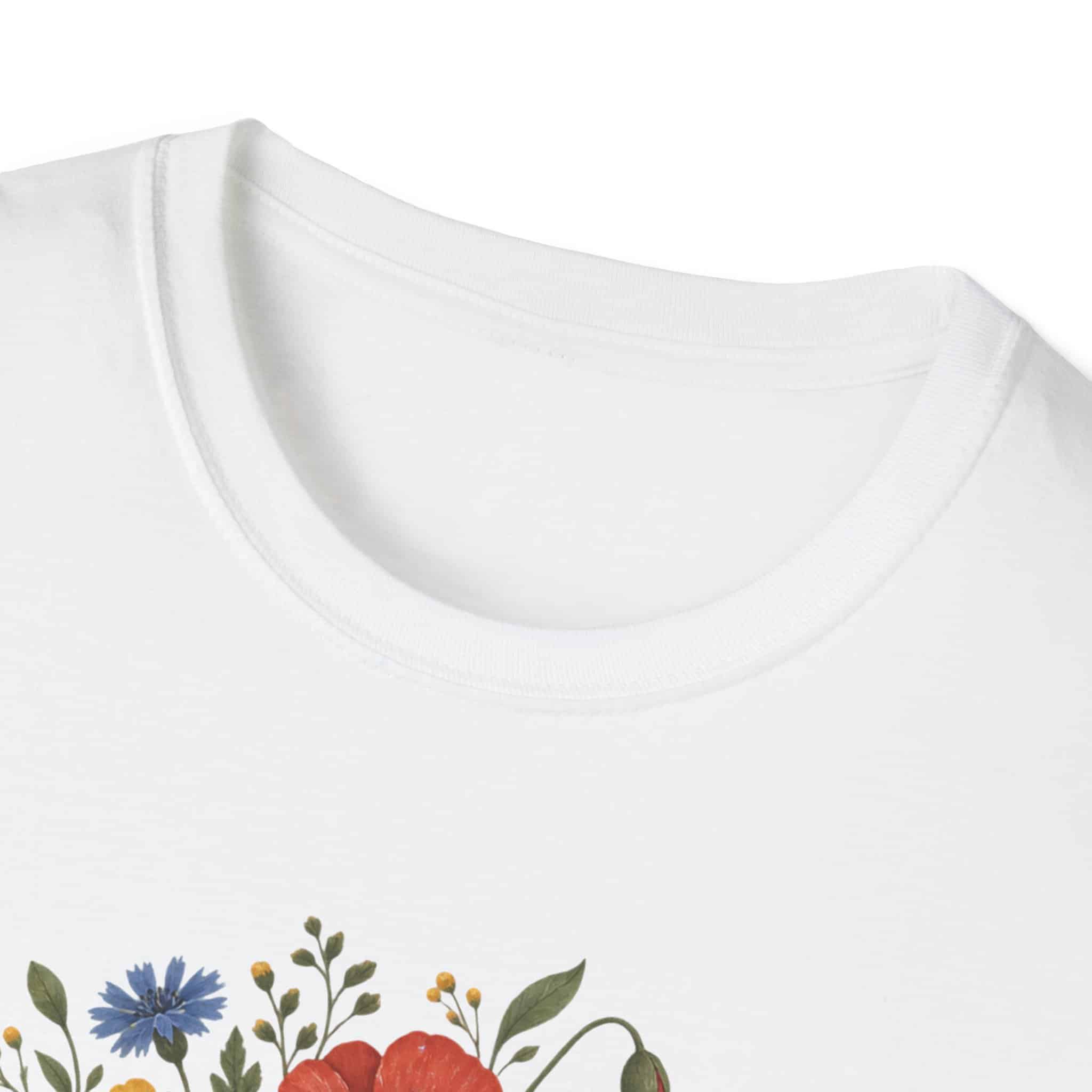 Bloom Where You Are Planted Unisex Softstyle T-Shirt - Wildflower Quote Graphic Tee - Image 4