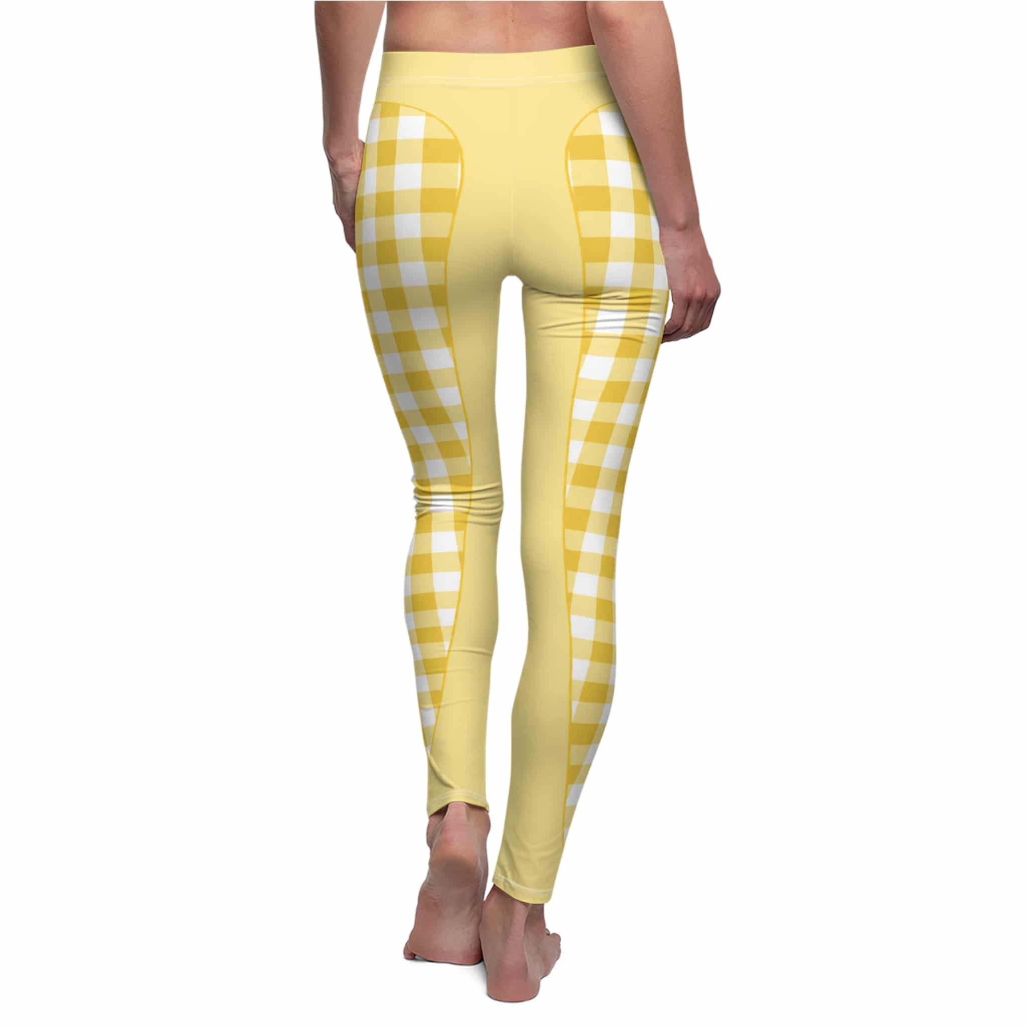 Butter yellow gingham leggings: a soft, sunny check for every day - Image 3
