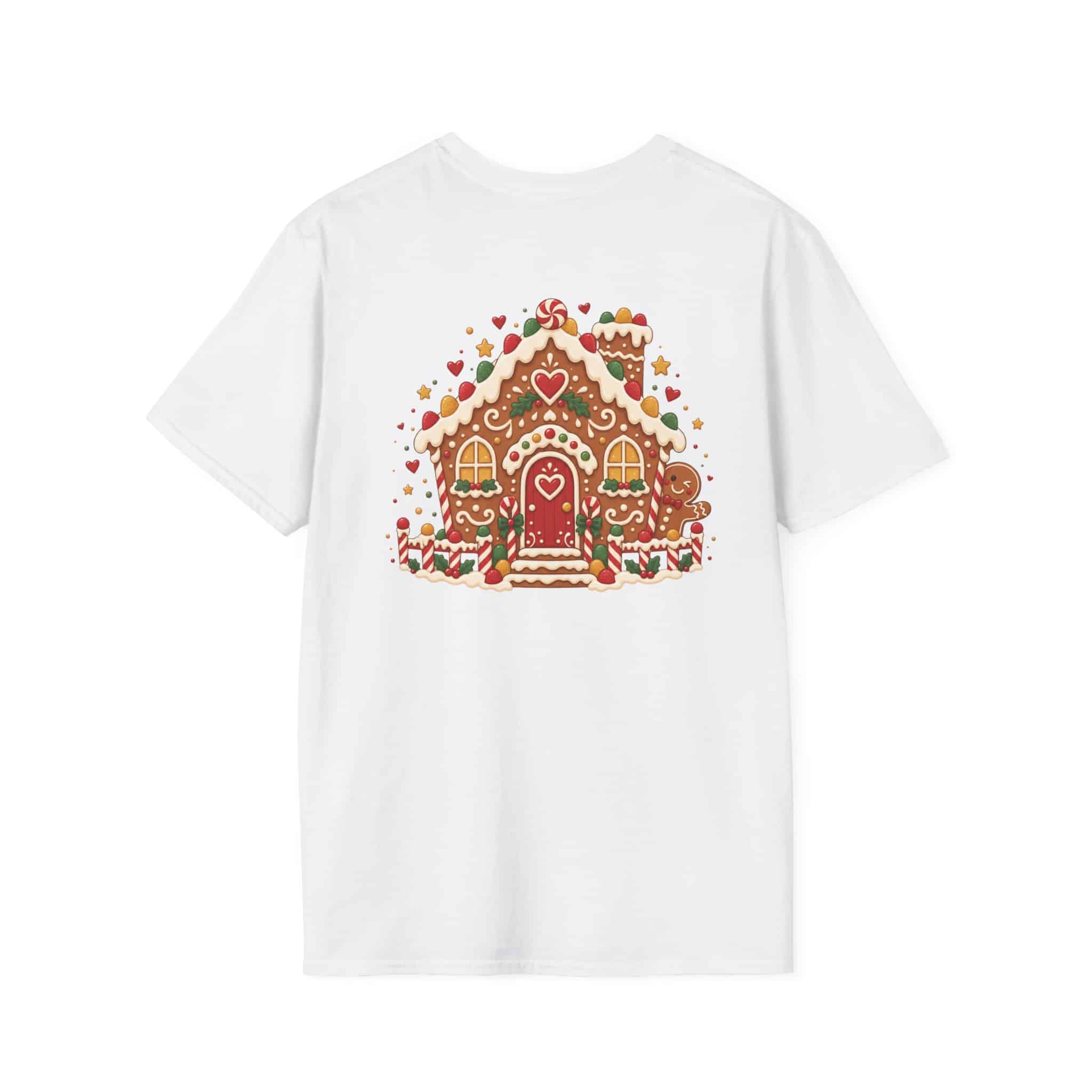 Gingerbread Gang Unisex Softstyle T-Shirt - Cute Gingerbread Christmas Graphic Tee - Image 3