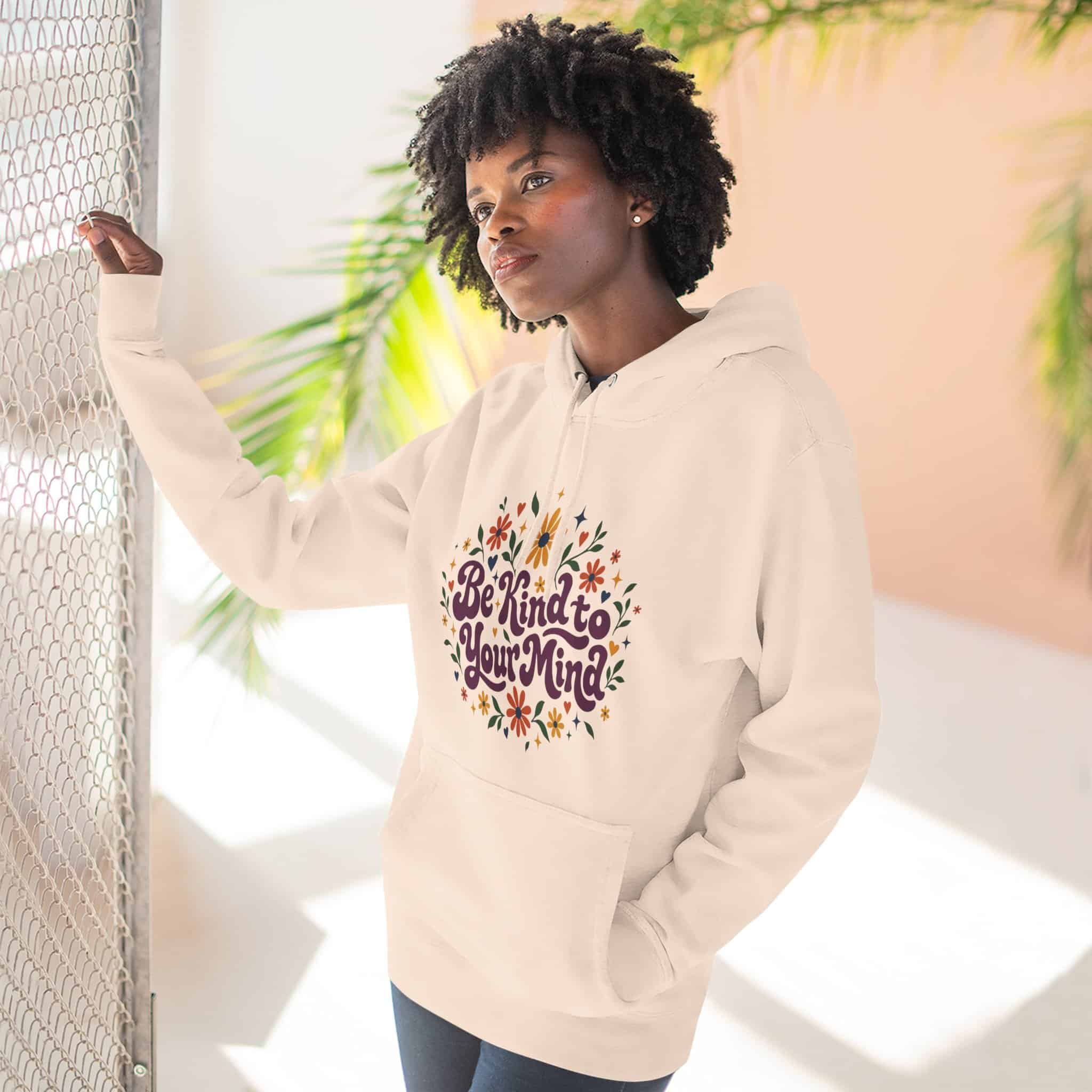 Be Kind to Your Mind Hoodie - Mental Health Awareness Retro Daisy Positivity Hoodie - Image 16
