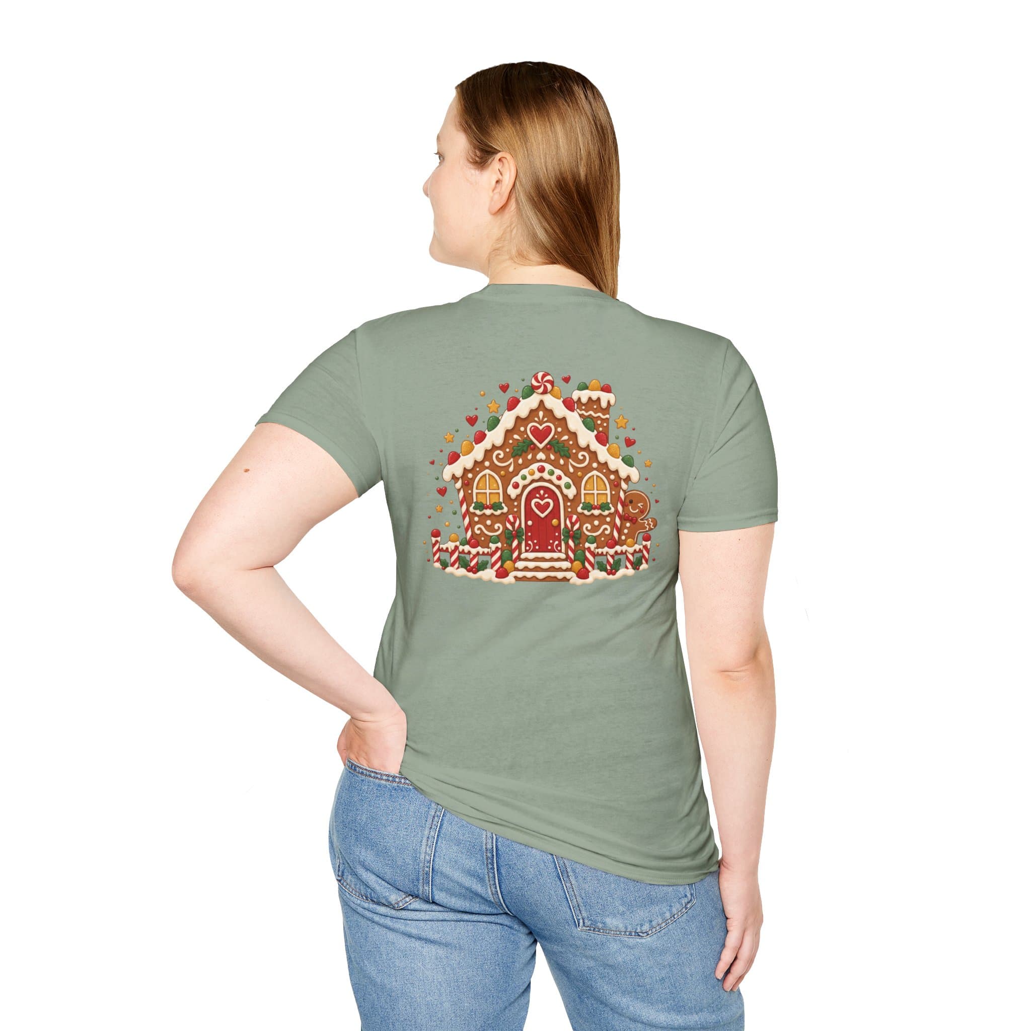 Gingerbread Gang Unisex Softstyle T-Shirt - Cute Gingerbread Christmas Graphic Tee - Image 20