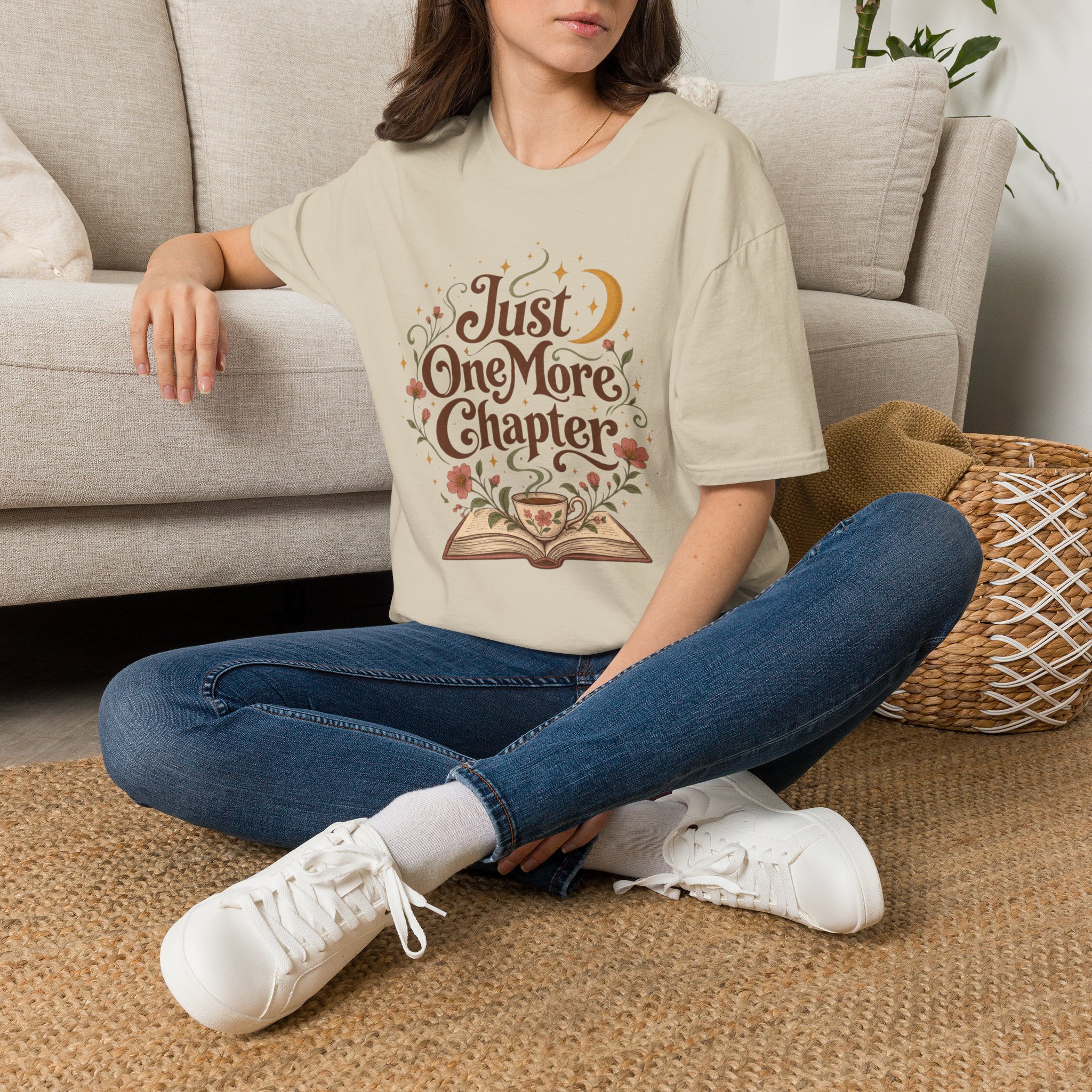 Just One More Chapter Unisex Softstyle T-Shirt - Book Lover Graphic Tee - Image 8