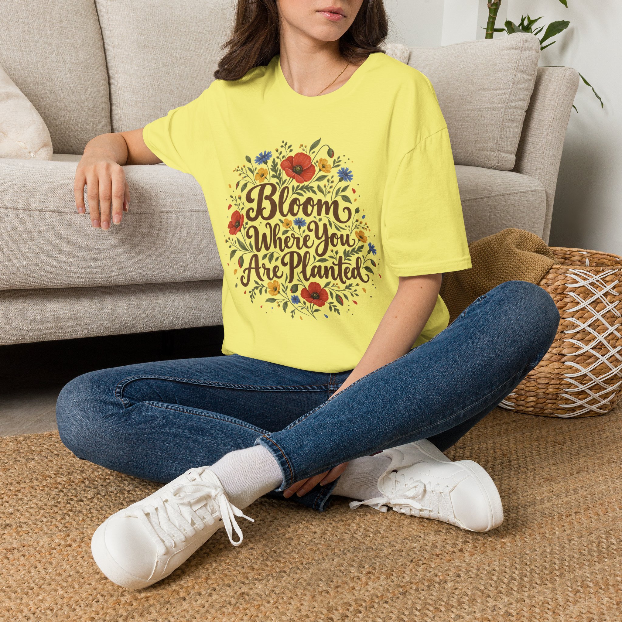 Bloom Where You Are Planted Unisex Softstyle T-Shirt - Wildflower Quote Graphic Tee - Image 22