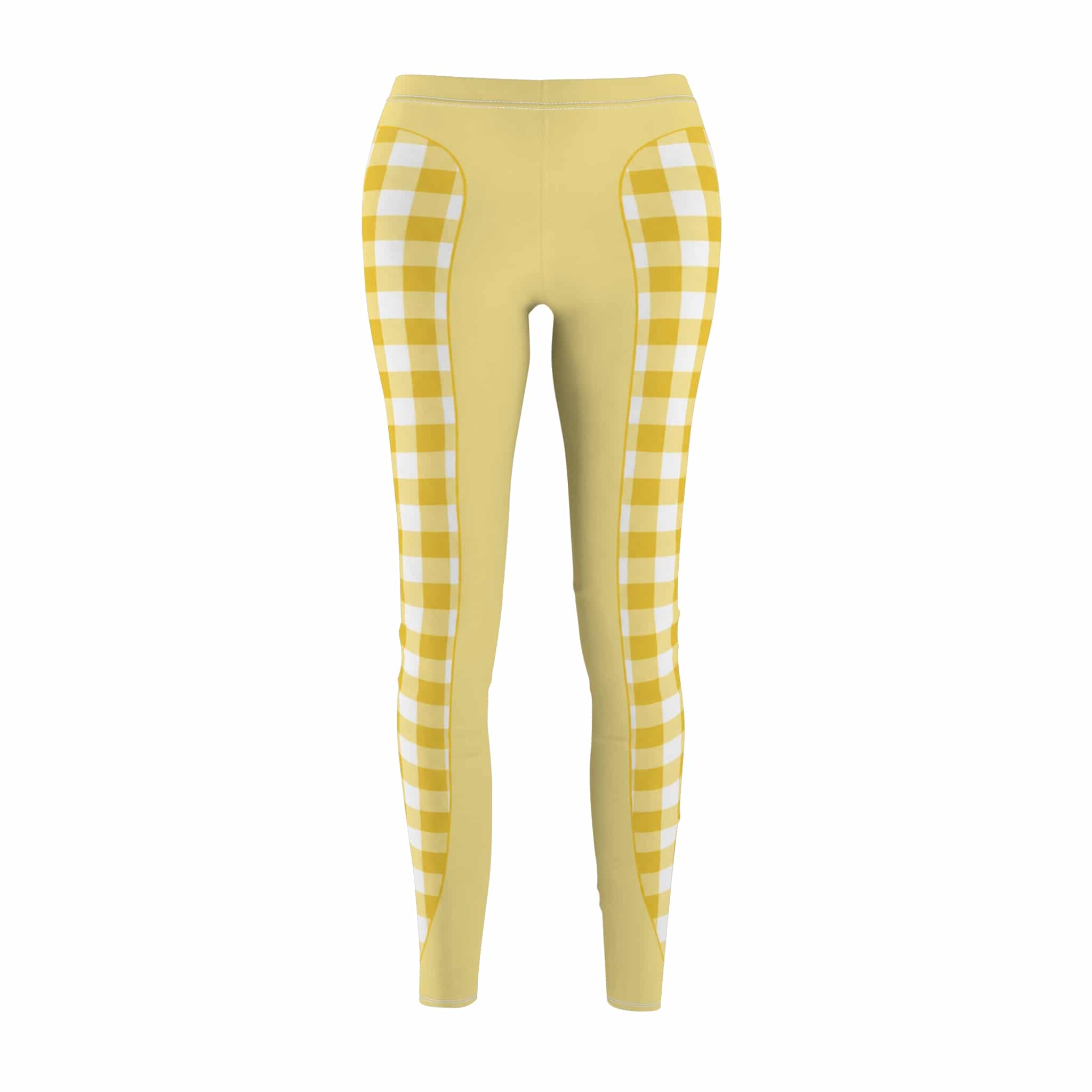 Butter yellow gingham leggings: a soft, sunny check for every day - Image 4