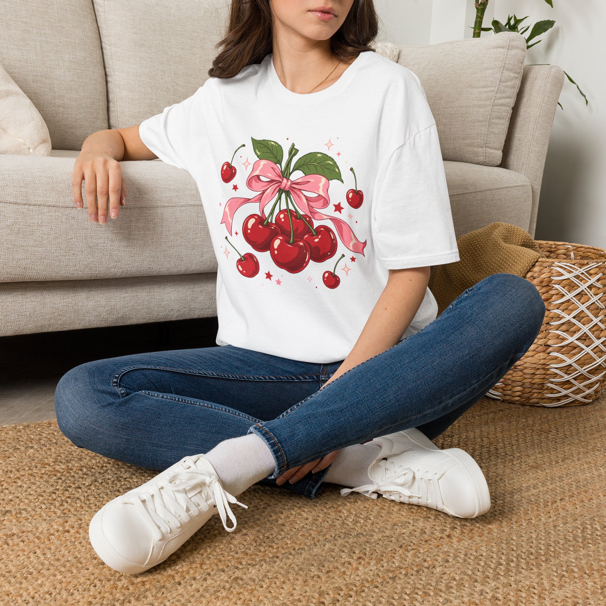 Cherry Pop Unisex Softstyle T-Shirt - Retro Cherry Graphic Tee