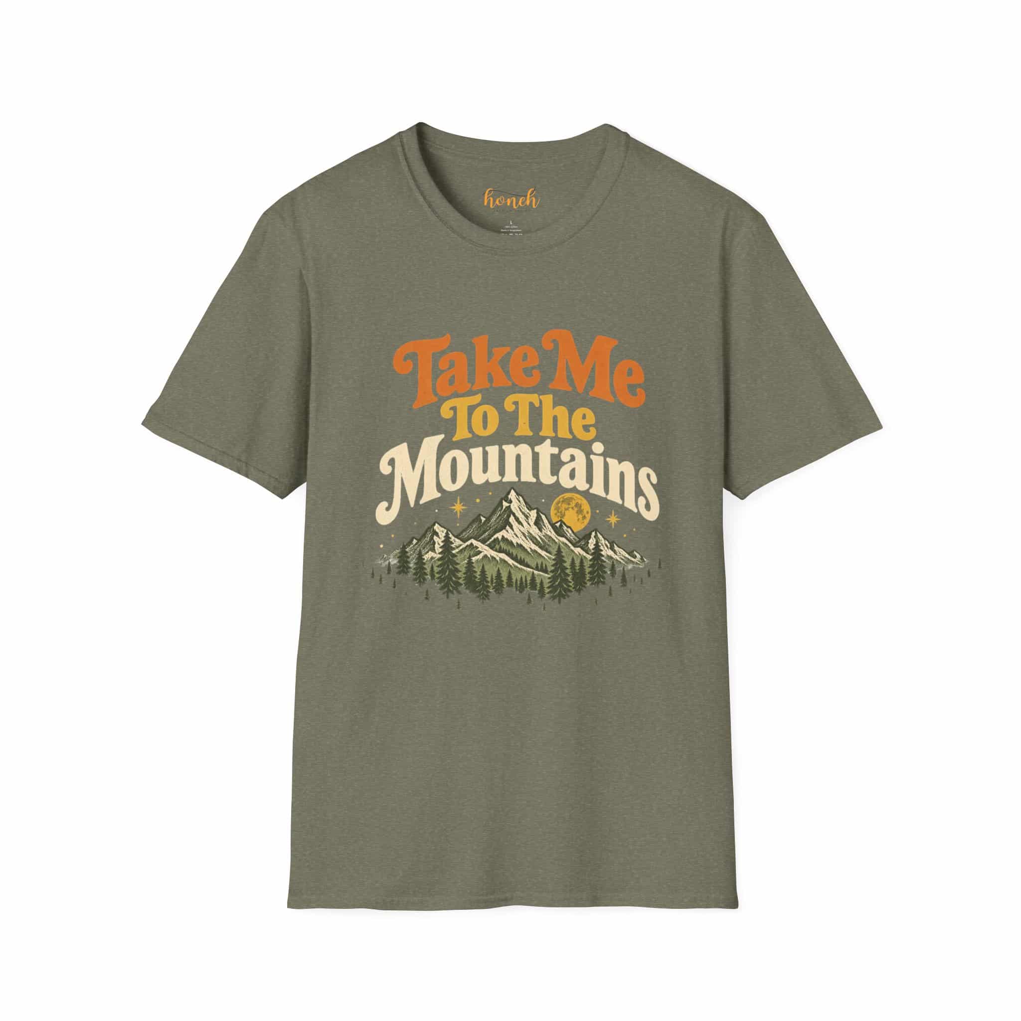Take Me To The Mountains Unisex Softstyle T-Shirt | Vintage Outdoor Graphic Tee - Image 23