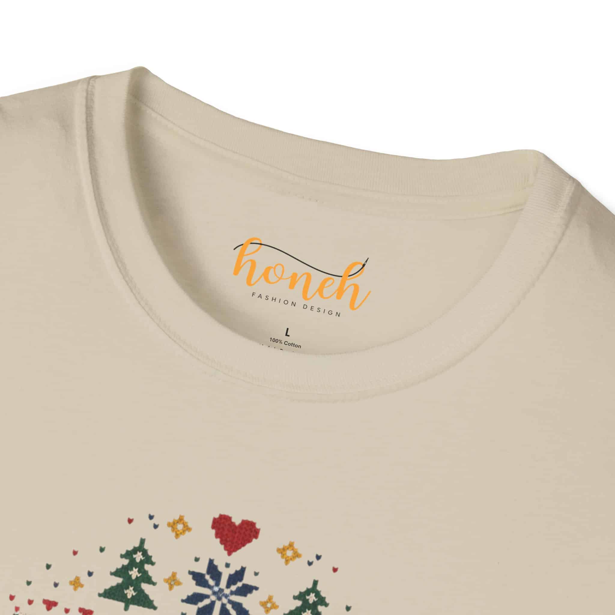 Fair Isle Reindeer Unisex Softstyle T-Shirt - Knit-Look Christmas Graphic Tee - Image 11